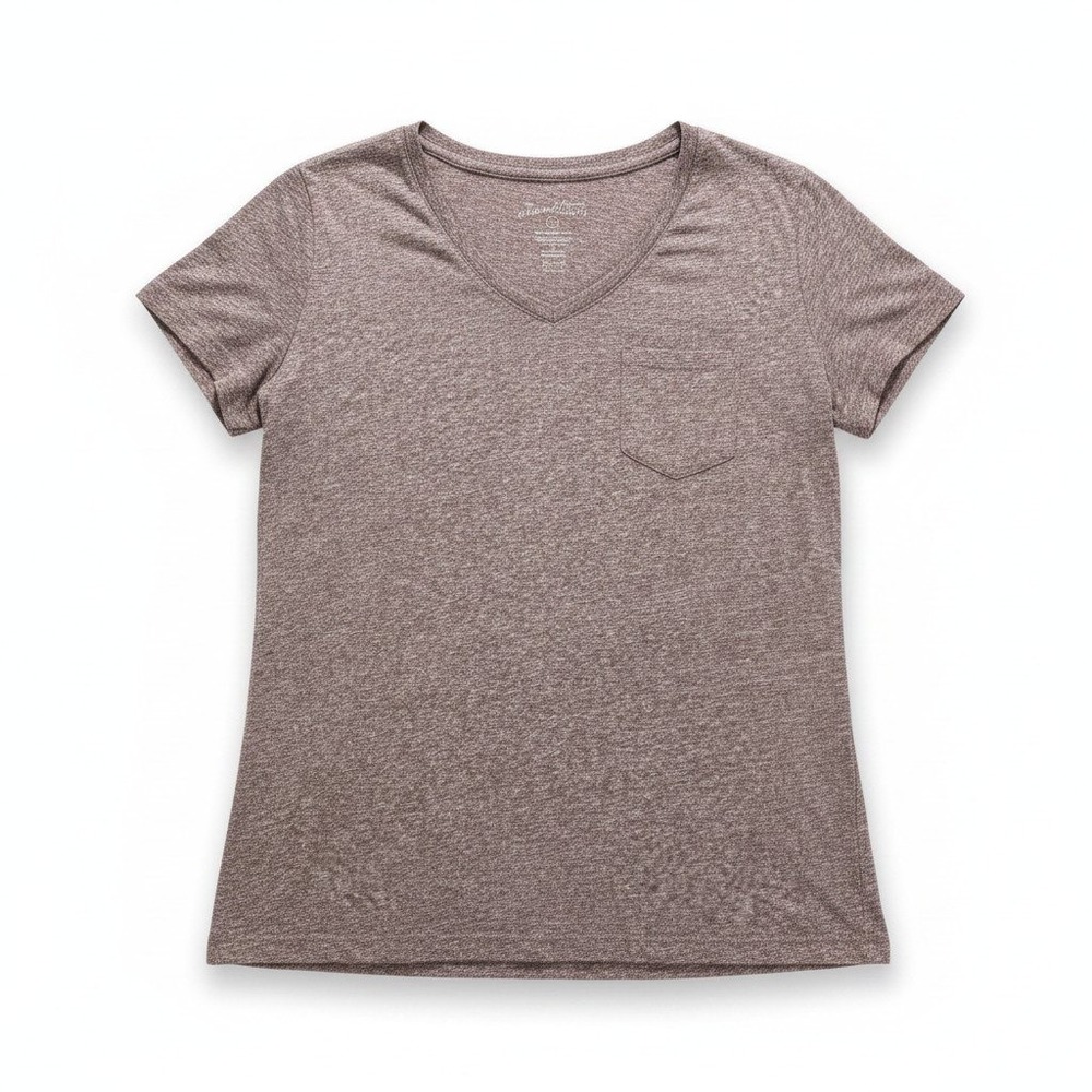 Universal Thread Womens L Mauve V-Neck Pocket Tee Monterey Casual Boho Shirt